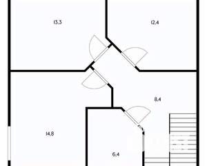Дом 120м², 2-этажный, участок 2 сот.  