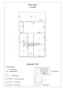 Дом 124м&sup2;, 1-этажный, участок 7 сот.  