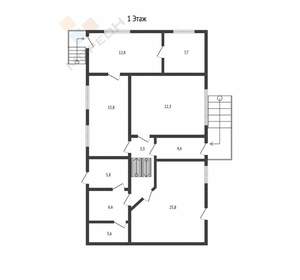 Дом 286м&sup2;, 2-этажный, участок 9 сот.  