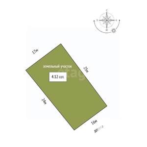 Дом 83м&sup2;, 1-этажный, участок 412 сот.  