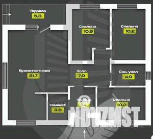 Дом 88м&sup2;, 1-этажный, участок 4 сот.  