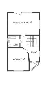 Дом 128м², 2-этажный, участок 4 сот.  