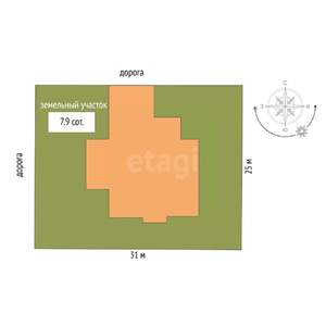 Дом 341м&sup2;, 2-этажный, участок 8 сот.  