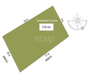 Дом 88м&sup2;, 1-этажный, участок 2 сот.  