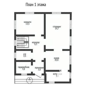 Дом 173м&sup2;, 2-этажный, участок 6 сот.  