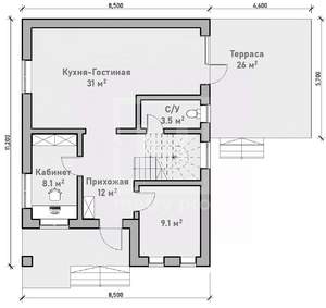 Дом 151м², 2-этажный, участок 5 сот.  
