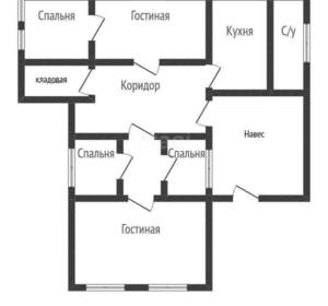 Дом 126м², 1-этажный, участок 11 сот.  