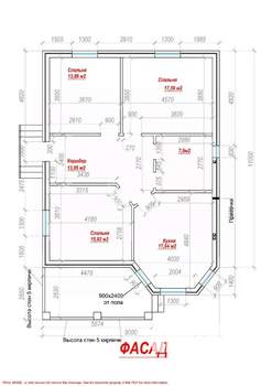 Дом 103м&sup2;, 1-этажный, участок 4 сот.  