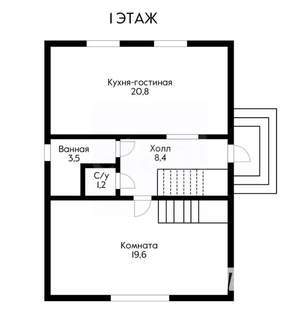 Дом 113м², 2-этажный, участок 7 сот.  