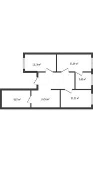 Дом 85м&sup2;, 1-этажный, участок 4 сот.  