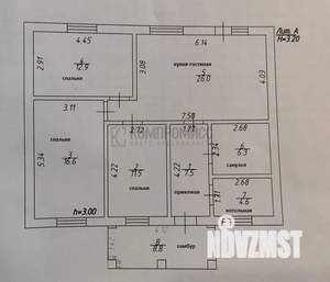 Дом 94м&sup2;, 1-этажный, участок 6 сот.  