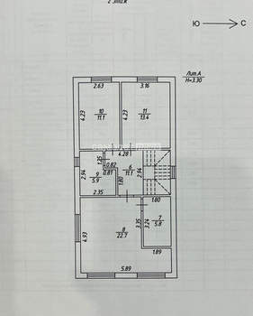 Дом 145м², 2-этажный, участок 3 сот.  