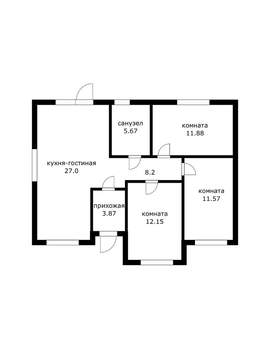 Дом 79м², 4-этажный, участок 4 сот.  