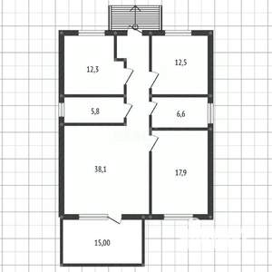 Дом 112м², 2-этажный, участок 3 сот.  
