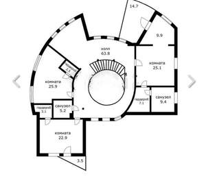 Дом 450м&sup2;, 2-этажный, участок 10 сот.  