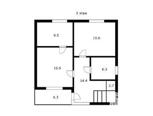 Дом 150м², 2-этажный, участок 13 сот.  