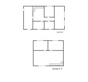 Дом 55м&sup2;, 2-этажный, участок 4 сот.  