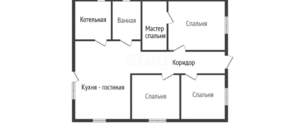 Дом 106м², 1-этажный, участок 6 сот.  