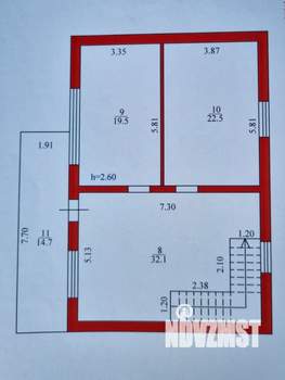 Дом 179м&sup2;, 2-этажный, участок 6 сот.  