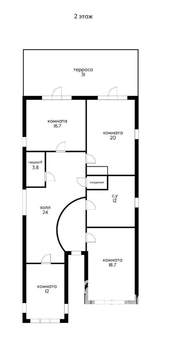 Коттедж 306м&sup2;, 2-этажный, участок 4 сот.  