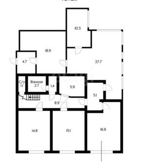 Дом 212м², 2-этажный, участок 6 сот.  