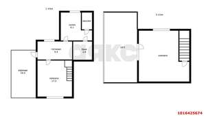 Дом 50м&sup2;, 2-этажный, участок 4 сот.  