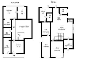 Дом 161м&sup2;, 2-этажный, участок 10 сот.  