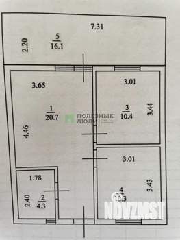 Дом 62м², 1-этажный, участок 4 сот.  