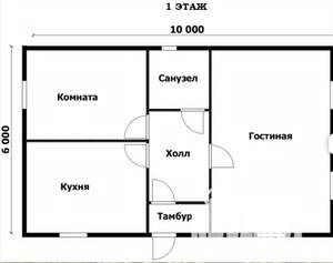 Дом 60м², 1-этажный, участок 8 сот.  