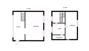 Дом 40м&sup2;, 2-этажный, участок 4 сот.  