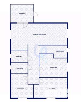 Дом 125м&sup2;, 1-этажный, участок 4 сот.  