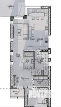 Дом 300м&sup2;, 2-этажный, участок 6 сот.  