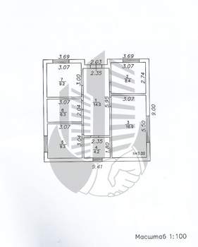 Дом 62м², 1-этажный, участок 4 сот.  