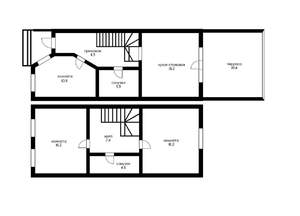 Таунхаус 95м&sup2;, 2-этажный, участок 1 сот.  