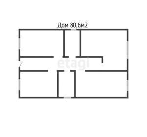 Дом 81м², 1-этажный, участок 6 сот.  