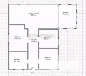 Дом 170м&sup2;, 2-этажный, участок 5 сот.  