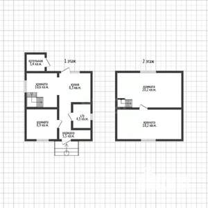 Дом 80м², 2-этажный, участок 4 сот.  