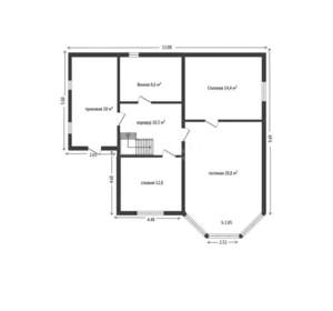 Дом 170м², 2-этажный, участок 6 сот.  