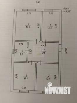 Дом 79м&sup2;, 1-этажный, участок 3 сот.  
