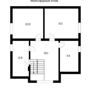 Дом 170м², 2-этажный, участок 4 сот.  