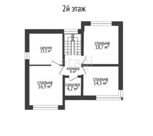 Дом 180м², 2-этажный, участок 6 сот.  