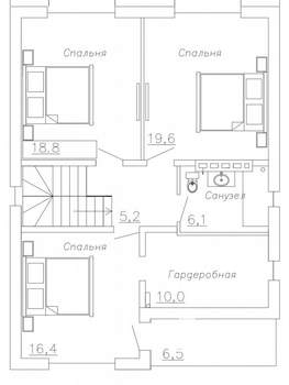 Дом 180м², 2-этажный, участок 4 сот.  