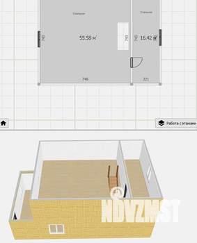 Дом 120м&sup2;, 2-этажный, участок 3 сот.  