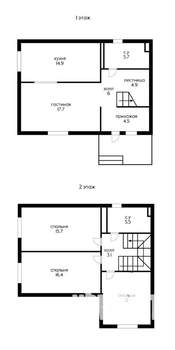 Дом 120м&sup2;, 2-этажный, участок 2 сот.  