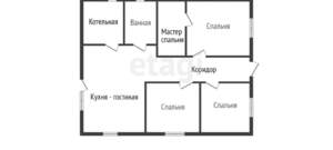Дом 106м², 1-этажный, участок 6 сот.  