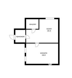 Дом 35м&sup2;, 1-этажный, участок 1 сот.  