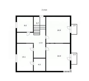 Дом 180м&sup2;, 2-этажный, участок 4 сот.  