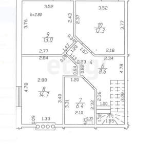 Дом 120м², 2-этажный, участок 2 сот.  