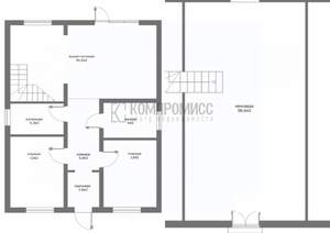 Дом 80м&sup2;, 2-этажный, участок 5 сот.  