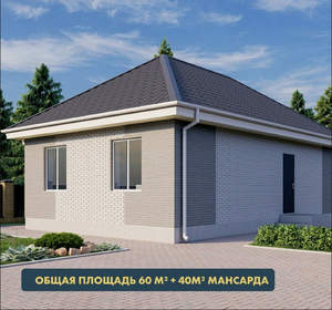 Дом 100м&sup2;, 2-этажный, участок 3 сот.  